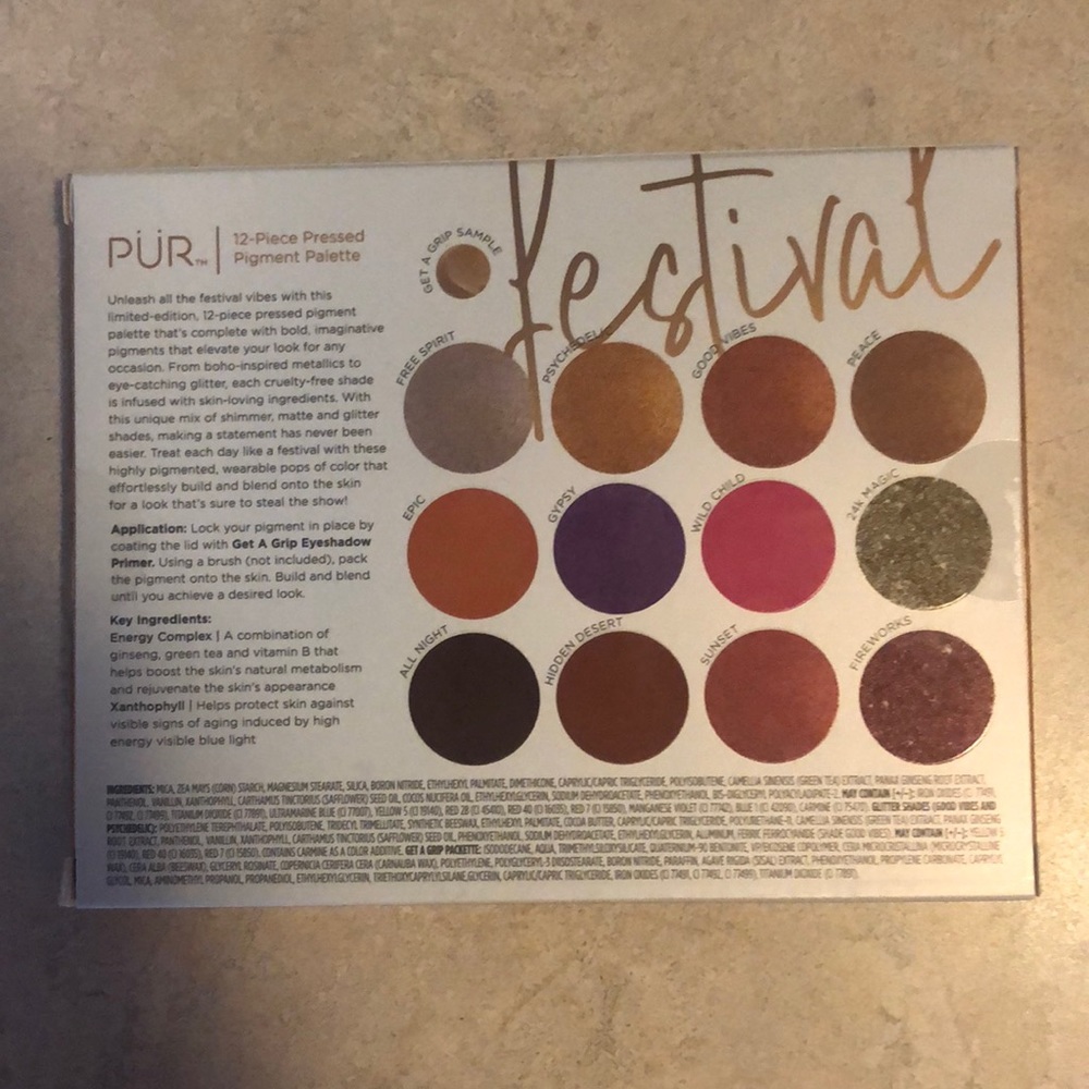 Festival eye shadow palette! Pur the complexion!